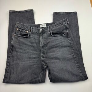 Agolde High Rise Stovepipe Metal Black Jeans Women’s 31